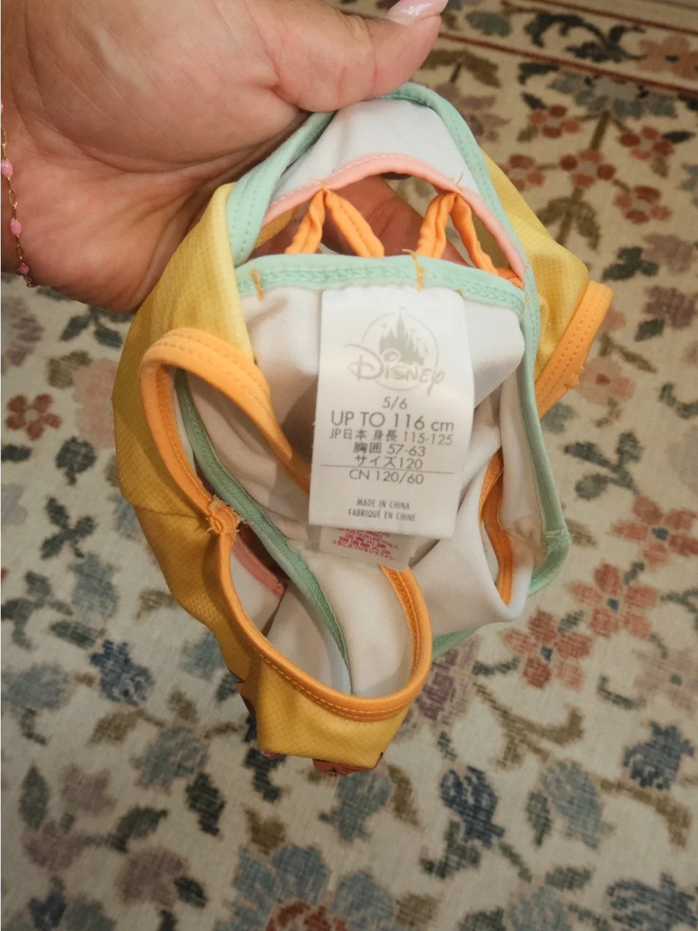 Disney Yellow Floral Moana One-Piece Swimsuit
